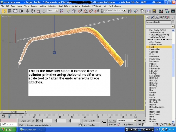 Creation of My new Bow saw: Step 1
